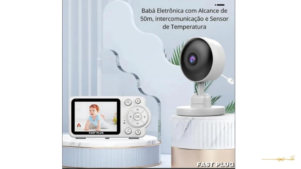 Babá Eletrônica Fast Monitor Babá eletrônica Fast Monitor com tela de 2,4” e áudio bidirecional