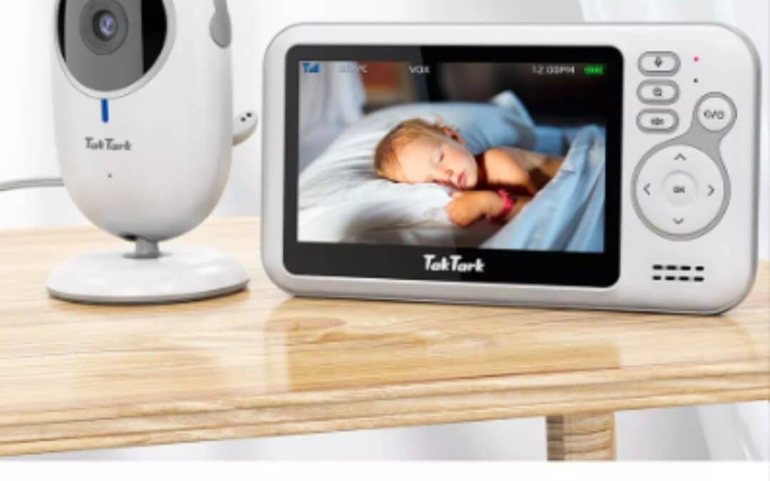 Babá Eletrônica TakTark 5 em 1 Babá eletrônica TakTark 5 em 1 com músicas de ninar e monitor colorido