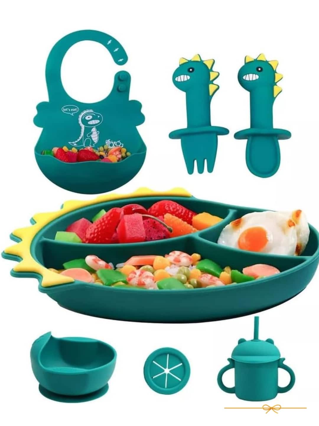 Kit de Alimentação Silicone Antiderrapante 8 Peças