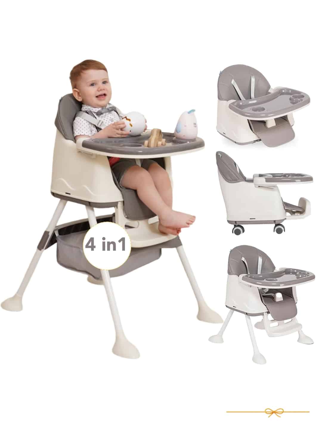 Maxi Baby Cadeira de Alimentação Portátil Bebê Honey (Cinza)