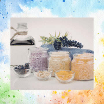 lembrancinha de maternidade de sais de banho aromáticos