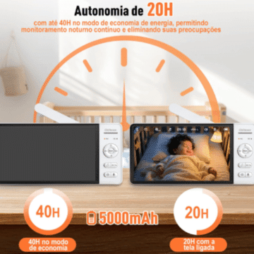Babá Eletrônica OLANENEM com autonomia de 20horas e 40horas com economia de energia