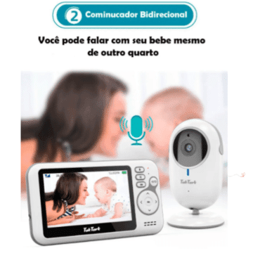babá eletrônica taktark bm612 possui comunicador bidirecional