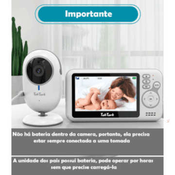 babá eletrônica taktark bm612 não tem bateria e precisa ficar ligada na tomada