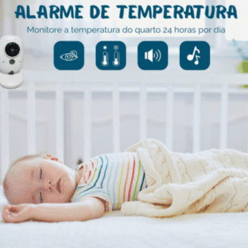 baby monitor vb603 com alarme de temperatura