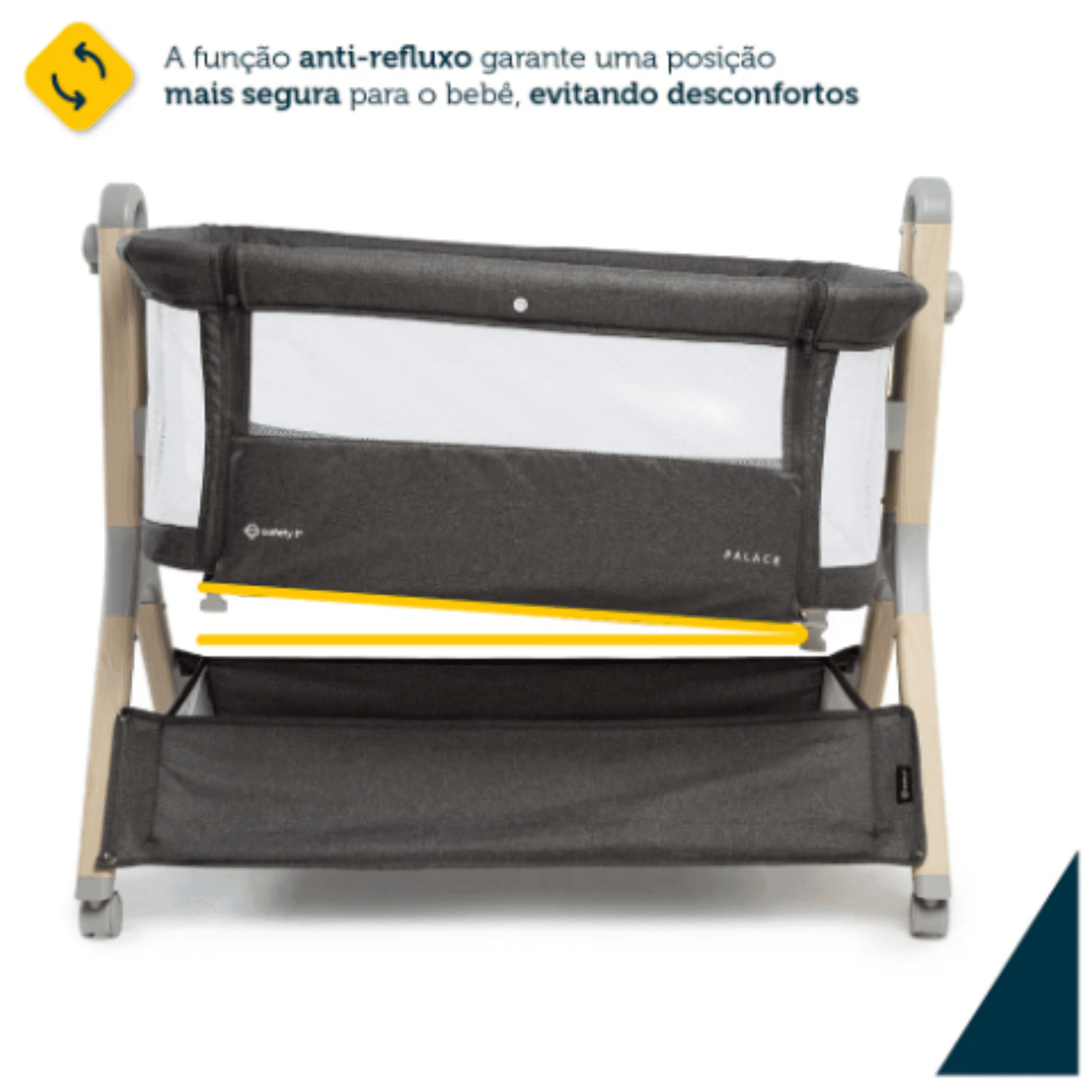 berço co-bed safety 1st - função anti-refluxo berço co-bed safety 1st com função anti-refluxo
