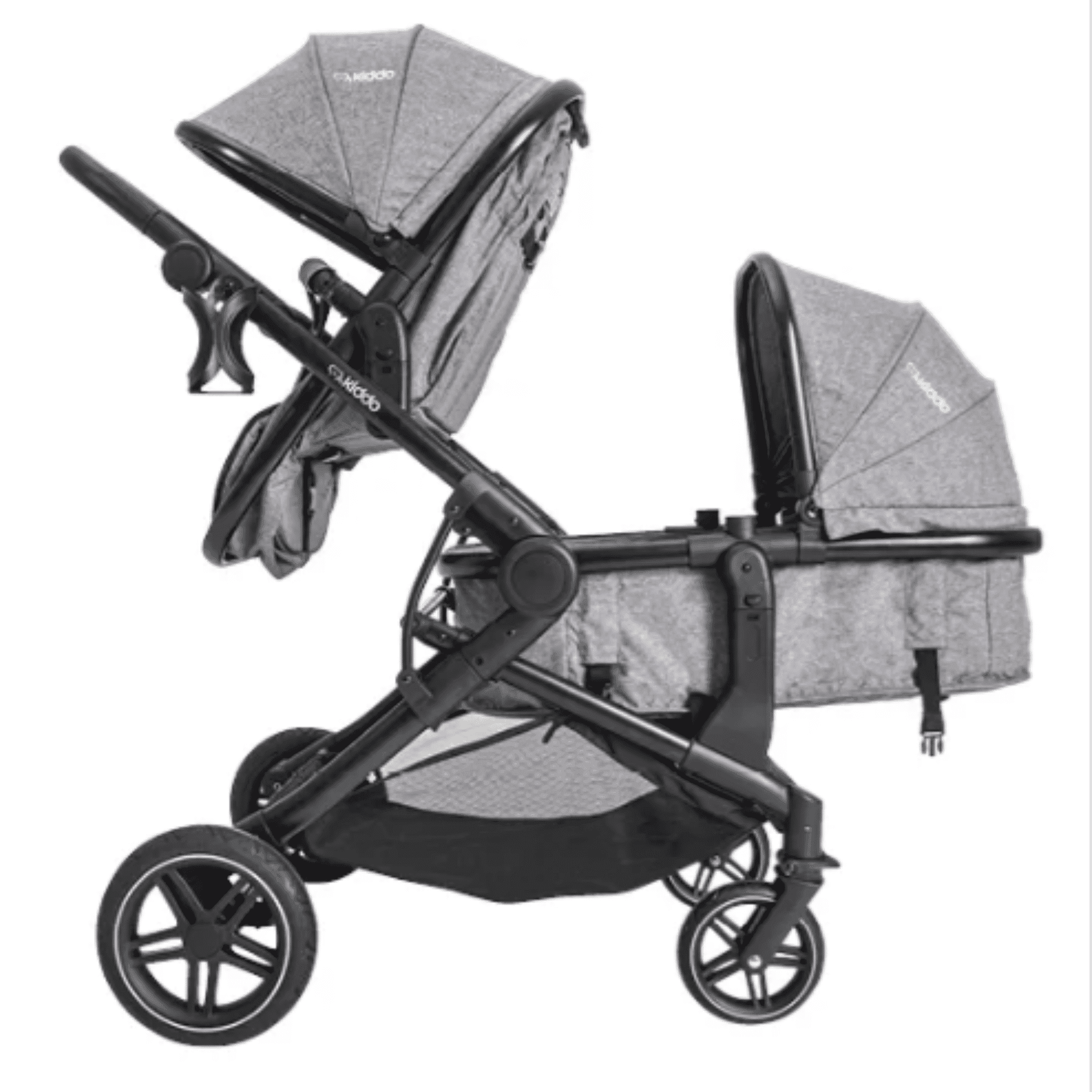 kiddo-pair-vista-lateral-estilo-moises carrinho de bebê para Gêmeos Kiddo Pair Vista Lateral Estilo Moises