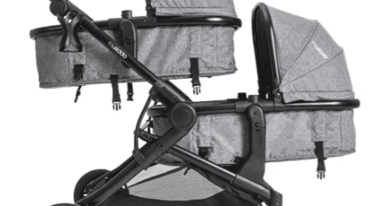 kiddo-pair-vista-lateral-estilo--sup-e-inf Carrinho para bebê Kiddo Pair modo moisés superior e inferior