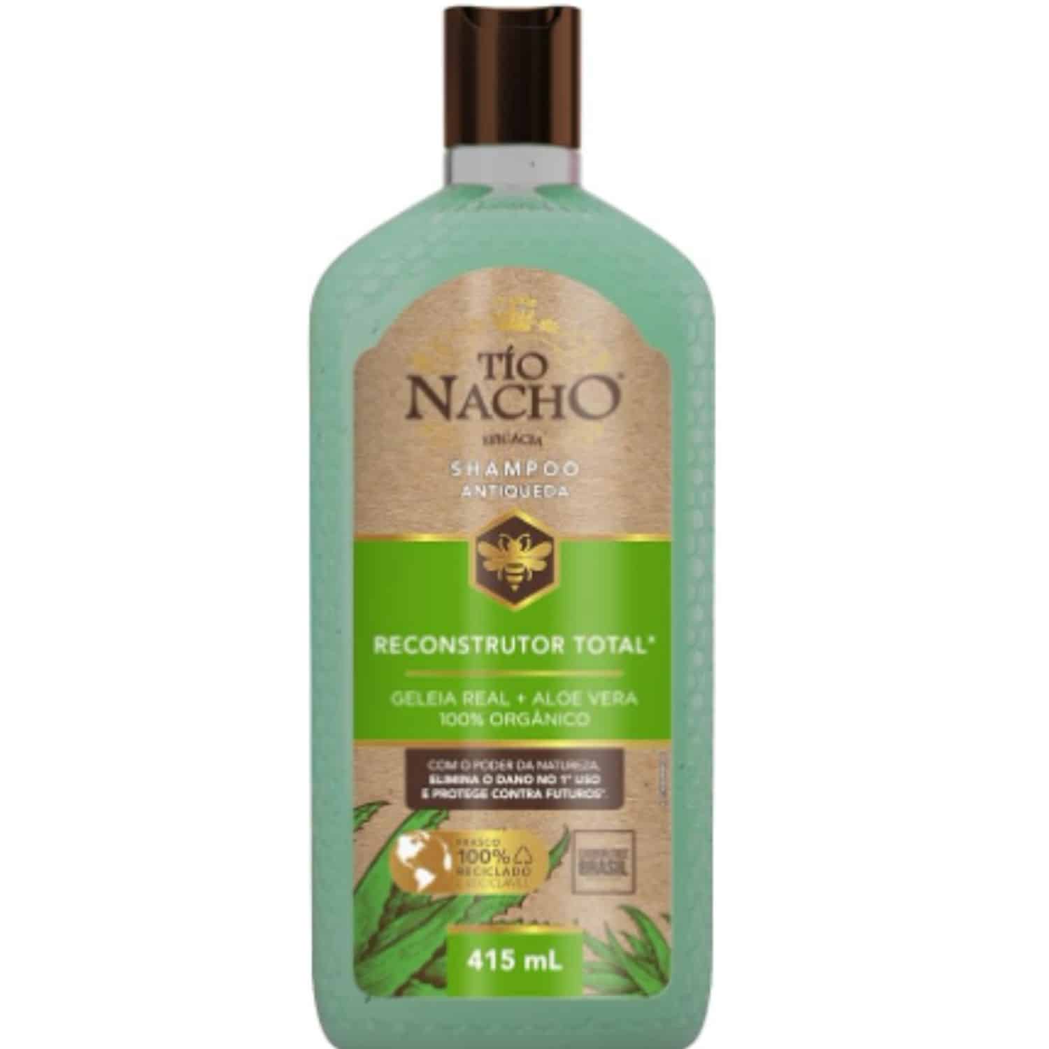 Tio Nacho Shampoo Reconstrutor Antiqueda Natural com Aloe Vera e Geleia Real