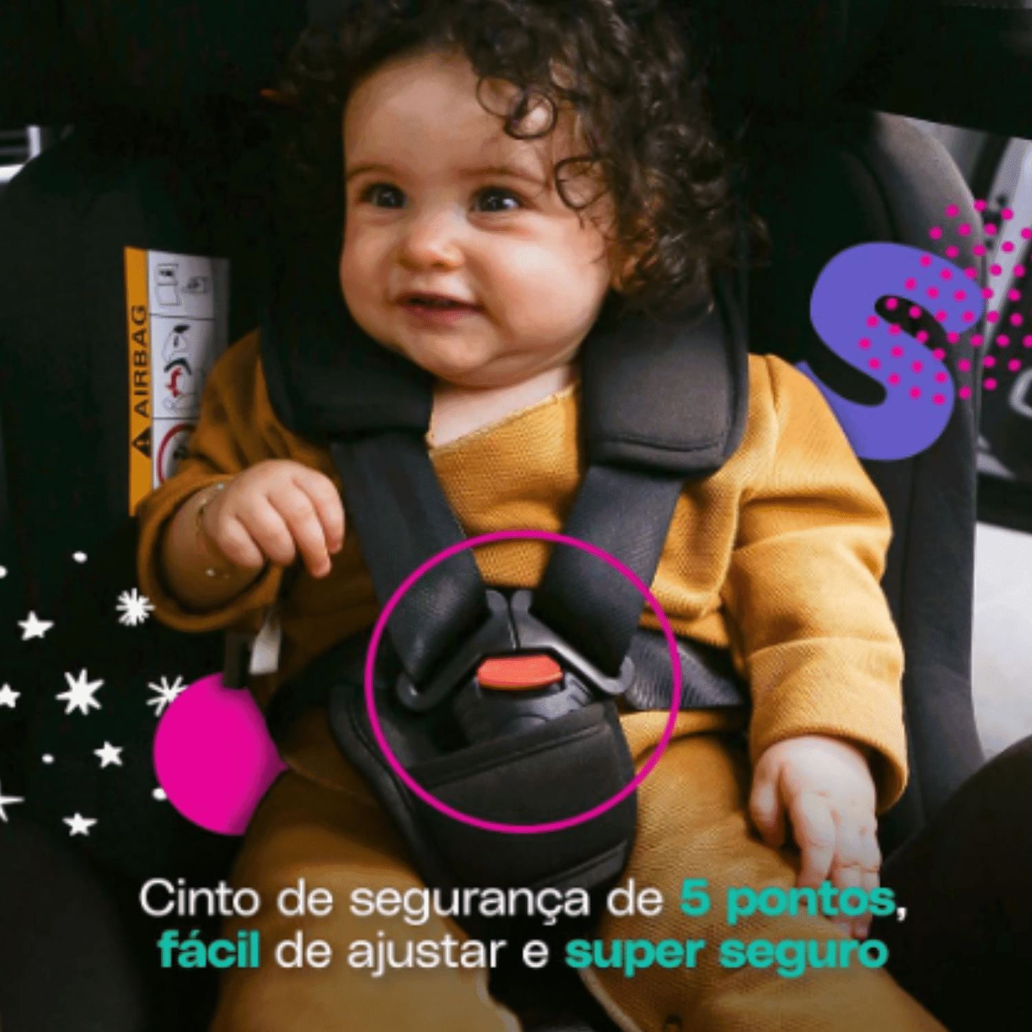 Cadeirinha Cosco Progress Vale a Pena? Review Completo e Honesto 2026 6 Cadeirinha Cosco Kids Progress com cinto de segurança de 5 pontos
