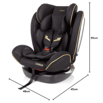 Dimensões da cadeirinha Cosco Unique