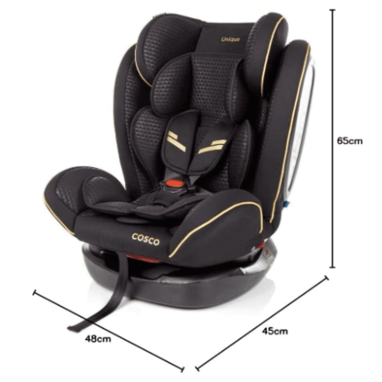 Dimensões da cadeirinha Cosco Unique