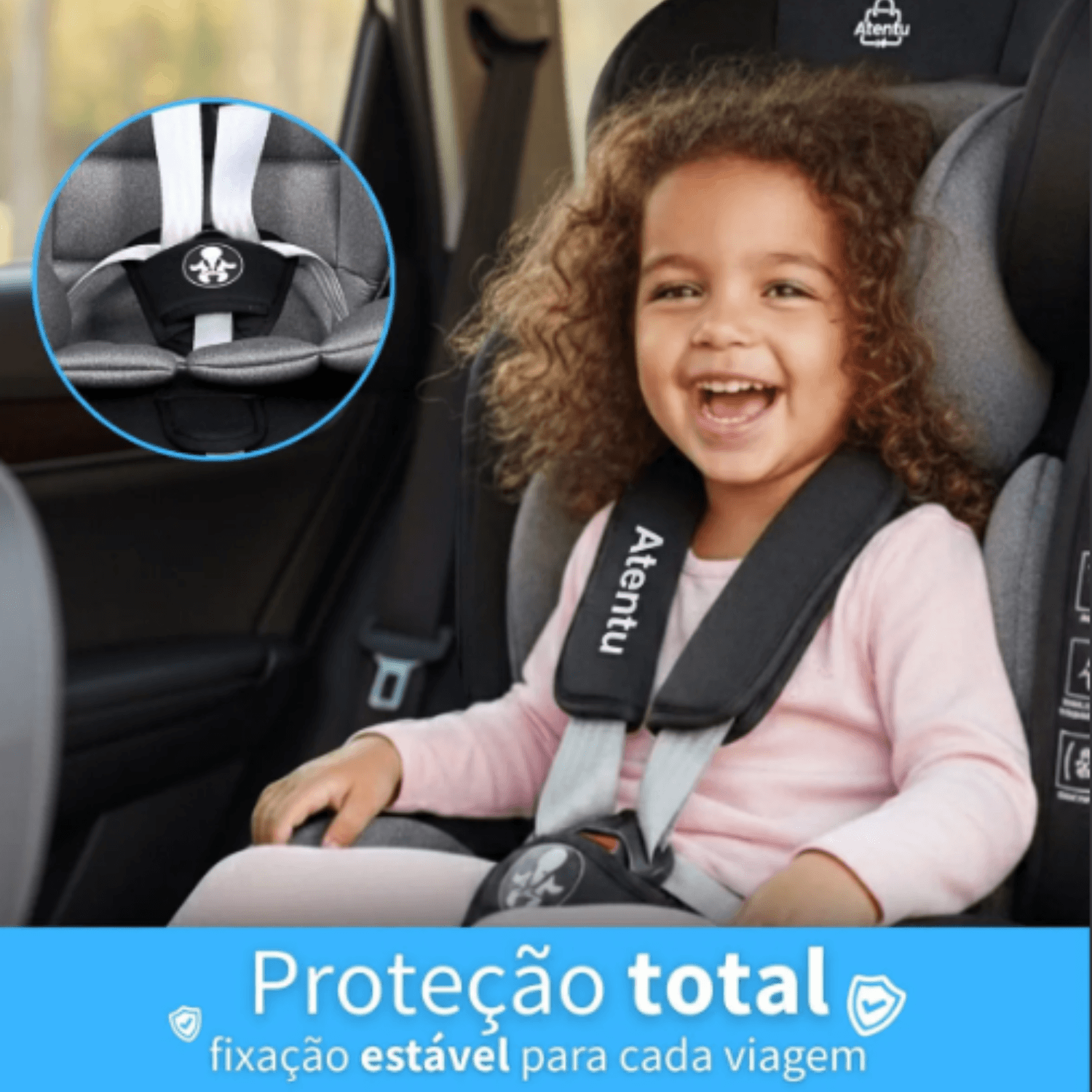 cadeirinha para carro com fixação estável com o cinto de segurança